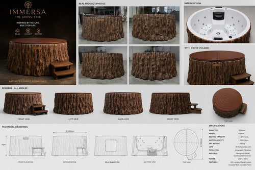 The Giving Tree sculptural outdoor spa